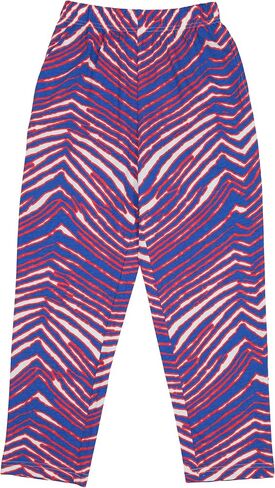 Zubaz Youth Zebra Print Pants – Blue, White, and Red Striped Athletic Lounge Pants in Saudi Arabia
