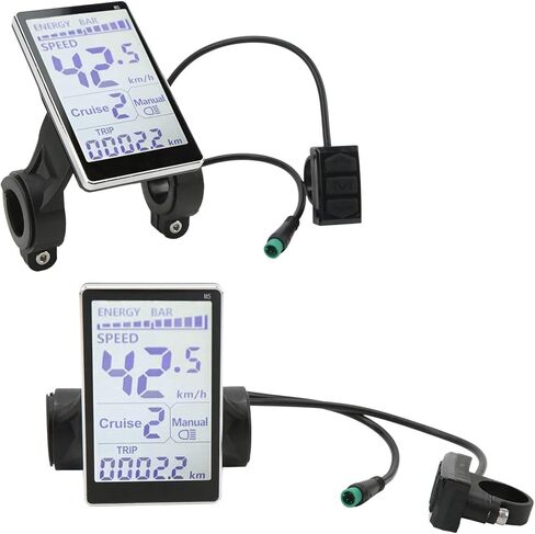 شاشة LCD ، 24V 36V 48V 60V 5 PIN E SCOOTER M5 شاشة LCD ، ل 31.8 22.2 مم الدراجات الكهربائية in Kuwait