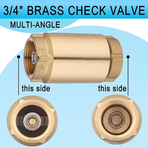 (1 Pack) Asterbacks Check Foot Valve 3/4 Inch NPT Female Connection, Heavy Duty Prevent Backflow Media Valve for Water Pump, Irrigation System Water-Pipe Valves of Metal in Saudi Arabia
