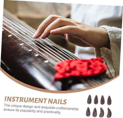 8pcs Guzheng Finger Picks for Adults Dual-sided Arc Design for Comfortable Playing Smooth Performance and Finger Guzheng Practice Tools in Saudi Arabia