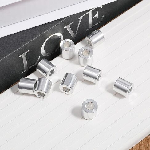 25pcs Aluminum Spacer 1/2" OD x 1/4" ID x 1/2" Length Standoff Bushing Smooth Round Metal Spacer for 1/4" Screws Bolts in Kuwait