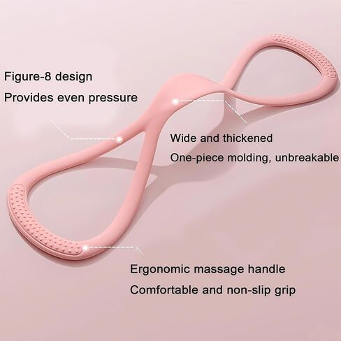 Resistance Bands, Figure 8 Resistance Bands for Women Men, 8 Shaped Resistance Rubber Band for Arms, Back, Shoulder Stretch with Handles, Not Break, Portable, Pink 25LB in Saudi Arabia
