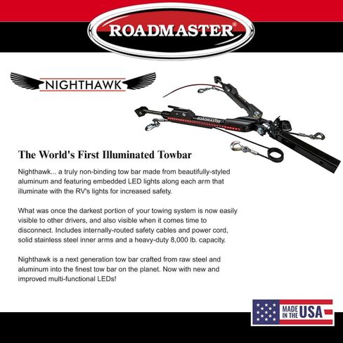 Roadmaster 677 Nighthawk Tow Bar للألواح الأساسية للثور الأزرق in Kuwait