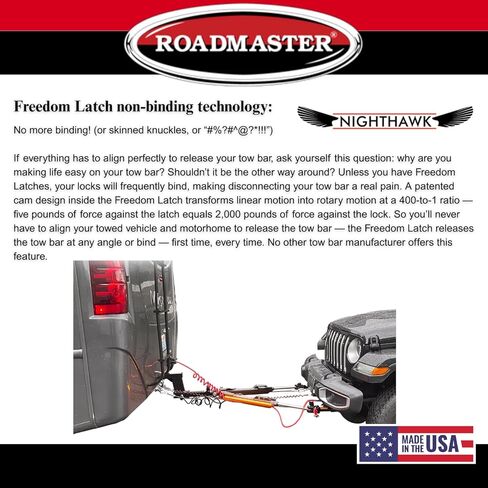 Roadmaster 677 Nighthawk Tow Bar للألواح الأساسية للثور الأزرق in Kuwait