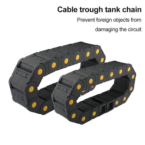Cable Chain Fully Enclosed Towing Transmission Cable Chain Frame with End Connector Drag Chain for CNC Router Machine Parts(25x57 mm) in Saudi Arabia