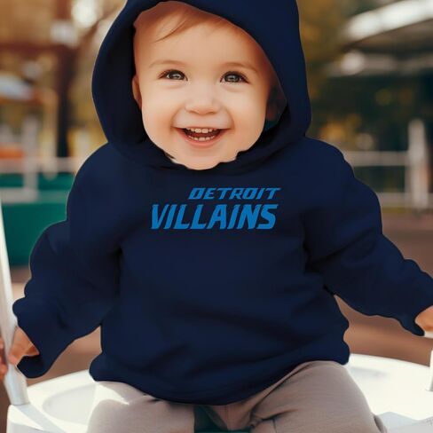 Detroit Villains Grit Football Toddler-Sized Hoodie, Soft Fleece, Adorable in Saudi Arabia