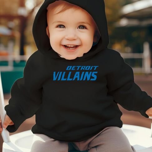 Detroit Villains Grit Football Toddler-Sized Hoodie, Soft Fleece, Adorable in Saudi Arabia