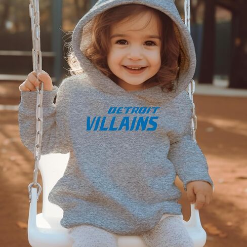 Detroit Villains Grit Football Toddler-Sized Hoodie, Soft Fleece, Adorable in Saudi Arabia