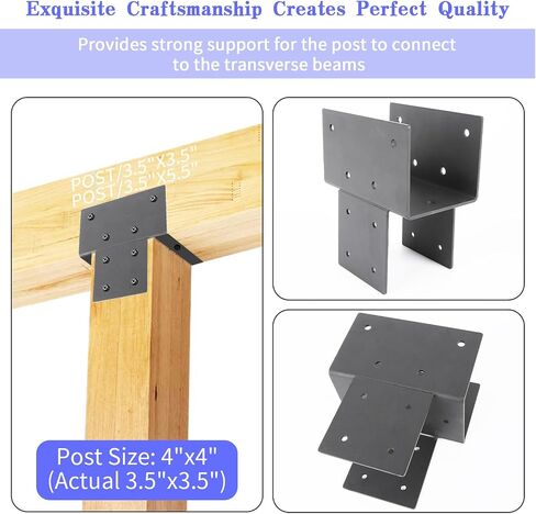 4x4 (فعلي 3.55 "x3.55") قوس ما بعد القبعات ، 4pcs قوس الفولاذ المجلفن الثقيلة. in Saudi Arabia