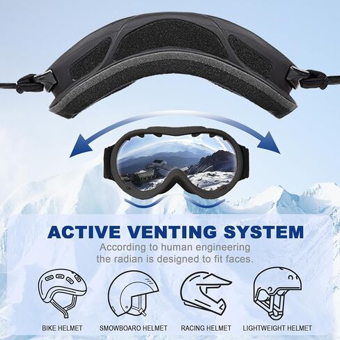 Ski Men & Women, Dual Layer Lens Anti-Fog Snowboard with UV Protection, Adult Youth for Skiing, Cycling in Saudi Arabia