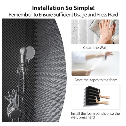 شريط مزدوج من جانب احترافي للألواح الصوتية المقاومة للصوت ، وألواح الجدران الخشبية ، وألواح الرغوة ، شريط التثبيت القابل للإزالة ، الطول القابل للإزالة. in Kuwait