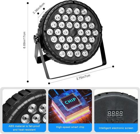 LED 36 LED RGB DJ PAR LIGHT REMOTE & DMX SOUND SOUND SOUND APTIGHTERS FORDEAR BIRDENT CLUB HIRDAST ARCHOR in Saudi Arabia