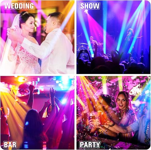 u'king 150W شعاع أضواء رأس متحرك 18-facet Prism Strobe/Beam/Spotlight/Wash Stage Lighting 8 Gobos و 8 ألوان معروضة مع DMX لحفل الزفاف والحفلات والحانة والعروض المباشرة in Kuwait