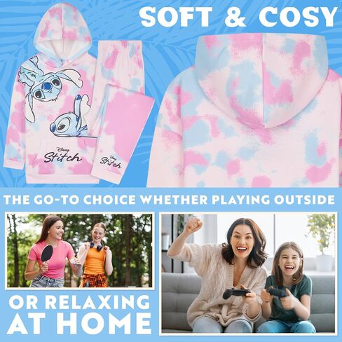 Disney Stitch Tracksuit Girls Hoodie Joggers 2 Pcs in Saudi Arabia
