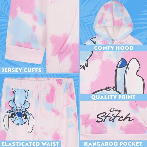 Disney Stitch Tracksuit Girls Hoodie Joggers 2 Pcs in Saudi Arabia