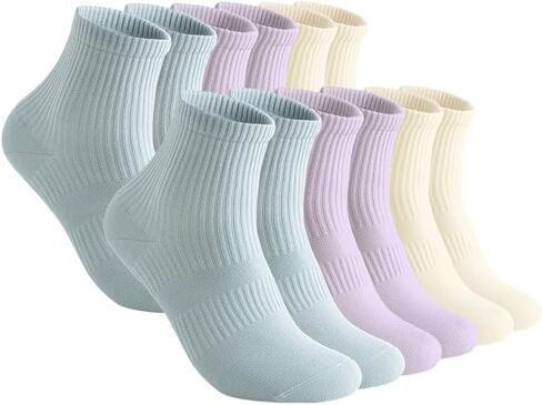 6 Pairs Athletic Socks arch compression for a secure fit，Socks for Men and Women in Saudi Arabia