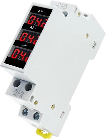 Mini Din Rail Display Division ثلاثية المراحل مؤشر مقياس مقياس التيار الحالي LED 1-100A 220V 380V in Kuwait