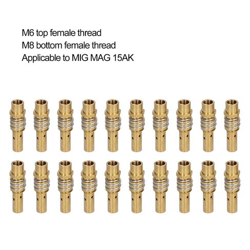 تلميح لحام المواد الاستهلاكية نصائح 10. 0 × 7. 0 × 4. 20pcs لحام الشعلة طرف غاز فوهة توزع الغاز لميج ماج الأنثى الخيط 15AK لحام شعلة ناشر الغاز ميج MAG نصائح in Kuwait