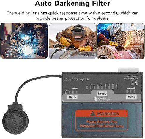 Auto Darkening Filter Welding Cover Adjustable Solar Helmet Lens Big View Welding Tool in Saudi Arabia