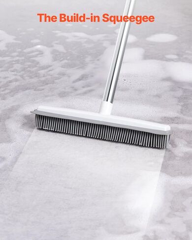 Vevor Pet Hair Removal Broom ، 58.46 في مقبض طويل قابل للتعديل ، مكنسة مطاطية مع مزيل الشعر القابل للعدوى القابل لإعادة الاستخدام ، لأثاث الأريكة ، بلاط الخشب الصلب in Saudi Arabia