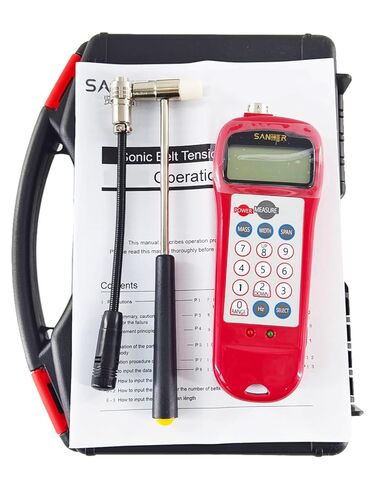 مقياس التوتر الحزام الصناعي عداد التوتر الصوتي مع المدى من 0.01 إلى 99900N 10 هرتز إلى 5000 هرتز شاشة شاشة LCD لتوتر الحزام V-BELT سلسلة الأحزمة المغطاة بحافة المسنين ، إلخ in Kuwait