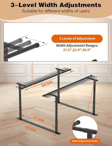 YEEZOO Parallel Bars for Physical Therapy 7FT, Adjustable Height & Width Walking Assist bar for Rehabilitation & Walking Balance Issues(7FT/214cm) in Kuwait