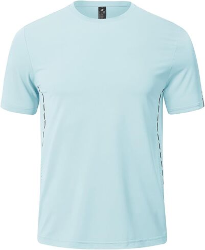 BGOWATU Men's Workout Shirts Quick Dry Athletic Gym T-Shirts Breathable Short Sleeve Sports Performance Tee Tops in Saudi Arabia