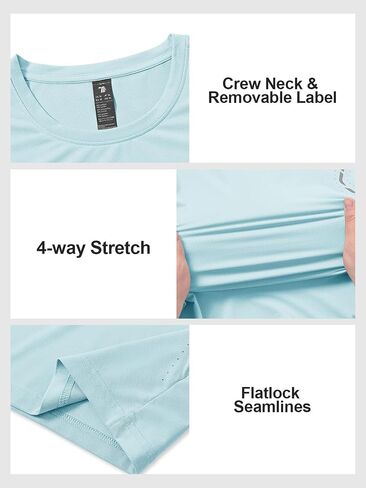 BGOWATU Men's Workout Shirts Quick Dry Athletic Gym T-Shirts Breathable Short Sleeve Sports Performance Tee Tops in Saudi Arabia