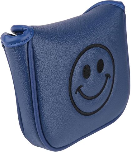 Golf Club Center Shaft Square Mallet Putter Head Cover Soft Leather with Embroidery Magnetic Closure in Saudi Arabia