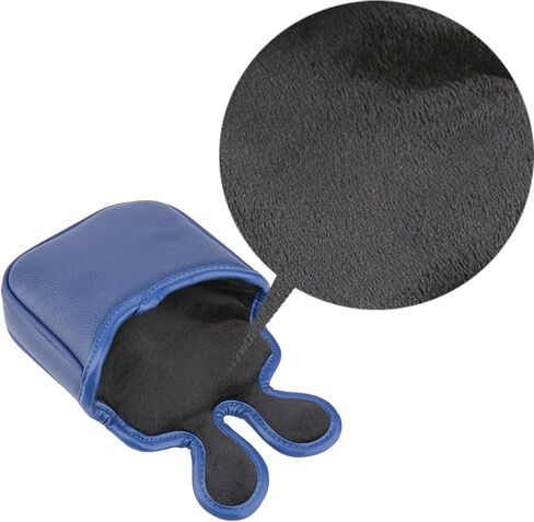 Golf Club Center Shaft Square Mallet Putter Head Cover Soft Leather with Embroidery Magnetic Closure in Saudi Arabia