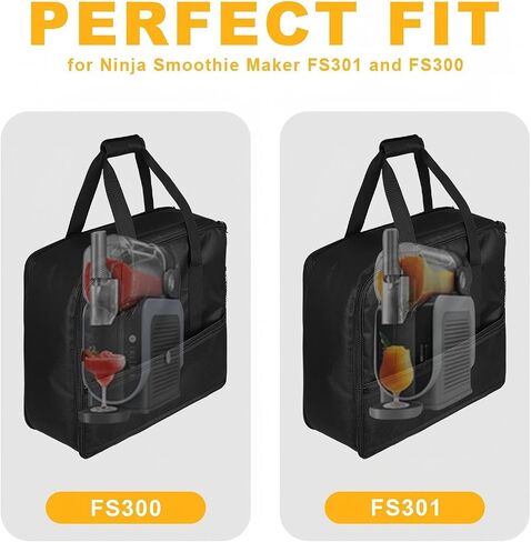Heavy Duty Carry Case for Ninja Slushie Machine FS300/FS301, Front-Load Design, Portable Frozen Drink Maker Travel Bag for Parties & Outdoors - Padded Protection with Easy Side Access in Saudi Arabia