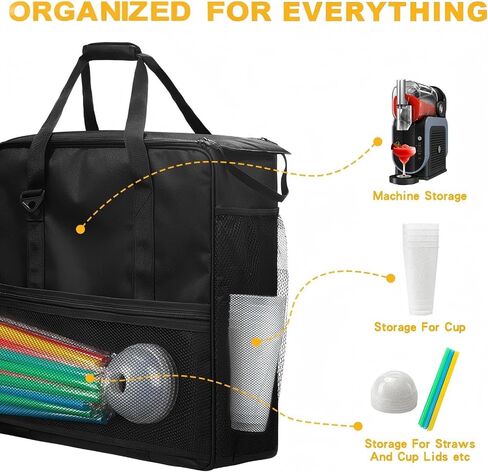 Heavy Duty Carry Case for Ninja Slushie Machine FS300/FS301, Front-Load Design, Portable Frozen Drink Maker Travel Bag for Parties & Outdoors - Padded Protection with Easy Side Access in Saudi Arabia