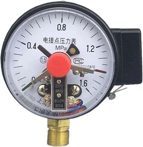 Manometro YXC-100 electromagnetic Auxiliary axial Side Electric Contact Pressure Gauge Control Vacuum Table 0-1mpa Barometer(0-0.6mpa) in Saudi Arabia