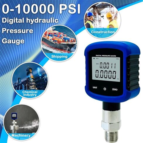 S281 عالي الدقة 10000psi مقياس الضغط الهيدروليكي الرقمي 0.2 ٪ FS دقة المانومتر 1/4 '' NPT مع 330 درجة دوران in Saudi Arabia