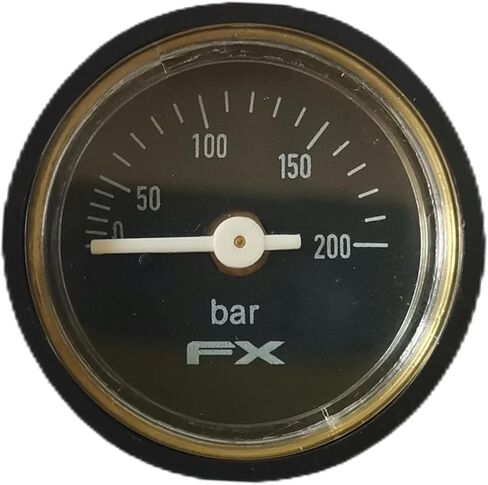 إكسسوارات FX 28 مم مقياس ضغط الهواء مقياس Manometer 200 BAR 300BAR مع موضوع G1/8 (200 بت مع غطاء) in Saudi Arabia
