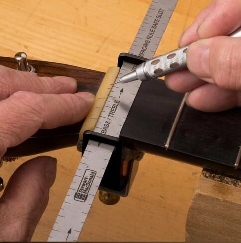 String Spacing Rule for Guitar Bass Mandolin Banjo – Laser-Etched Stainless Steel Nut Slotting & Bridge Layout Tool – Proportional String Spacing for Precision & Playability – Easy to Use Luthier Tool in Saudi Arabia