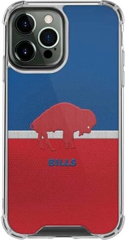 Skinit Clear Phone Case Compatible with iPhone 13 Pro Max - Officially Licensed NFL Buffalo Bills Vintage Design in Saudi Arabia