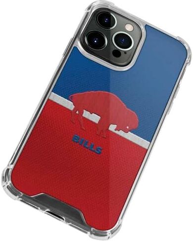 Skinit Clear Phone Case Compatible with iPhone 13 Pro Max - Officially Licensed NFL Buffalo Bills Vintage Design in Saudi Arabia