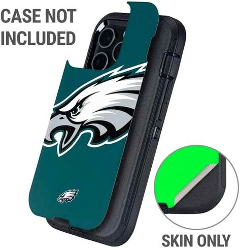 Skinit Skinit Phone Skin متوافق مع Otterbox Defender iPhone 13 Pro Max - NFL Philadelphia Eago مرخص رسميًا in Saudi Arabia