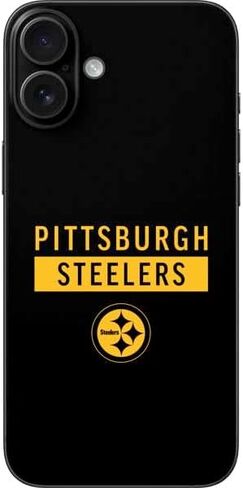Skinit Decal Phone Skin Compatible with iPhone 16 Plus - Officially Licensed NFL Pittsburgh Steelers Design in Saudi Arabia