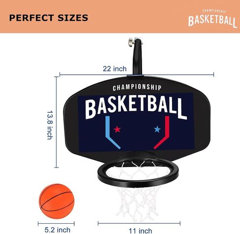 Universal Adjustable Trampoline Basketball Hoop Set, with 3 Mini Balls and Air Pump, Fits All Trampoline Models, Trampoline Accessories of All Ages, Height and Angle Adjustable in Saudi Arabia