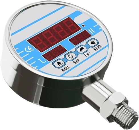 Electric Contact Pressure Gauge Measuring Water Oil Pressure Sensor NO NC Output 24VDC Upper and Lower Limit Control Witch(M16-1.5,0-1000bar) in Saudi Arabia