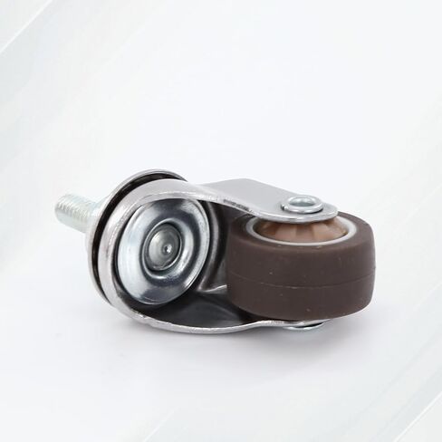 12 Pcs 1 Inch Small Caster Wheels for Furniture, Swivel Caster Wheel, M6x 15mm mini Screw on Wheels Total Capacity 90 Lbs for Furniture, Carts(Soft Rubber TPE) in Saudi Arabia