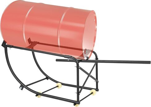 Kuafu 55 جالون طبل مهد 600 رطل الطبول Dolly Cart Drumping Stand Black 4 Wheel Powder Steel in Saudi Arabia