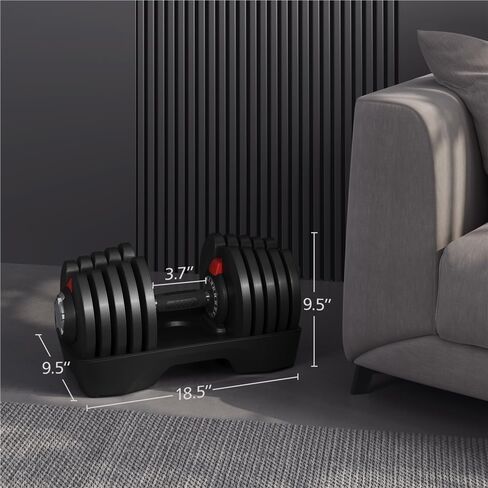 Yaheetech Dummbells قابلة للتعديل مجموعة 28 رطل/40 رطل/52.5 رطل/90 رطل ، زوج ضبط الوزن بسرعة الضبط in Saudi Arabia