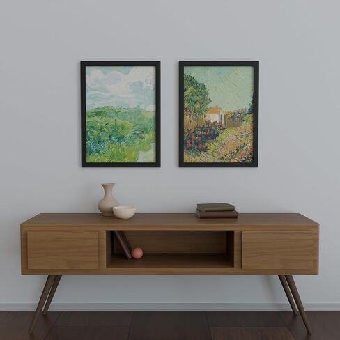 Frame Amo 18x24 White Solid Wood Poster Frame, White Mat for 16x20 Image, Tempered Glass Front, 1.5 inch Wide, and 1 inch Thick in Saudi Arabia