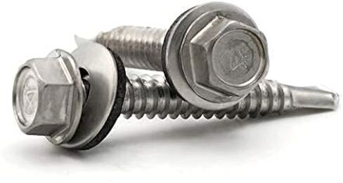 #12 Stainless Steel Hex Head Roofing Screws with Sealing Washer Self Drilling Stainless Steel Roofing Screws #12 x 3/4 inch Qty 250 in Saudi Arabia