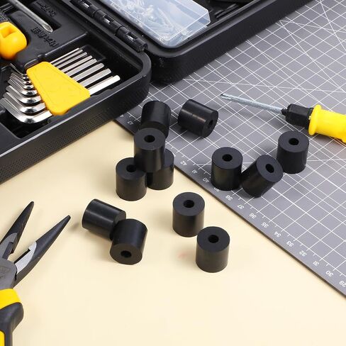 40 Pcs Black Rubber Spacers, Multi Purpose Rubber Spacer 3/4Inch OD x 1/4Inch ID x 3/4Inch Thickness, Rubber Bushing Anti Vibration Spacer Thick Rubber Washers for Vibration, Bolts, Home, Car Accessor in Saudi Arabia