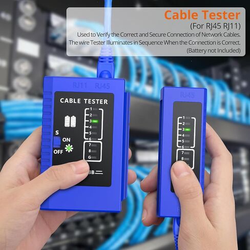 PROSTER RJ45 TOURN CRREM - أداة القطع المتطرفة لجريمة RJ45 CAT5 CAT5 CAT5E PASS -THRU مع 50PCS CAT6 تمريرة من خلال أغطية الموصلات وأغلفة الحماية ، 1 مساءً سلكي سلك in Kuwait