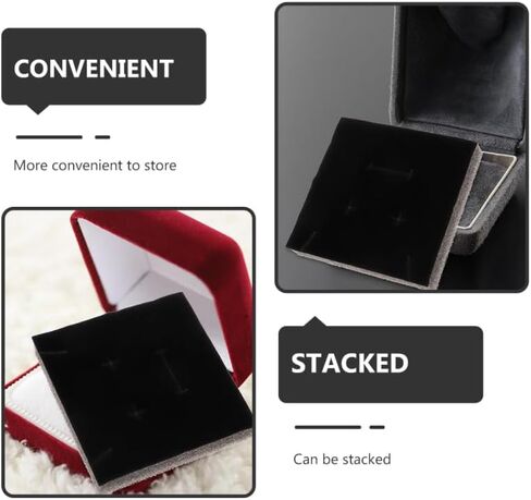 Luxshiny 20pcs Box Jewelry Box Necklace Sponge Pad Jewelry Organizer Inserts Ring Display Foam Pad Ring Display Pad Earring Sponge Liner Jewelry Display Pad Jewelry Insert Tray Boxes Velvet in Saudi Arabia